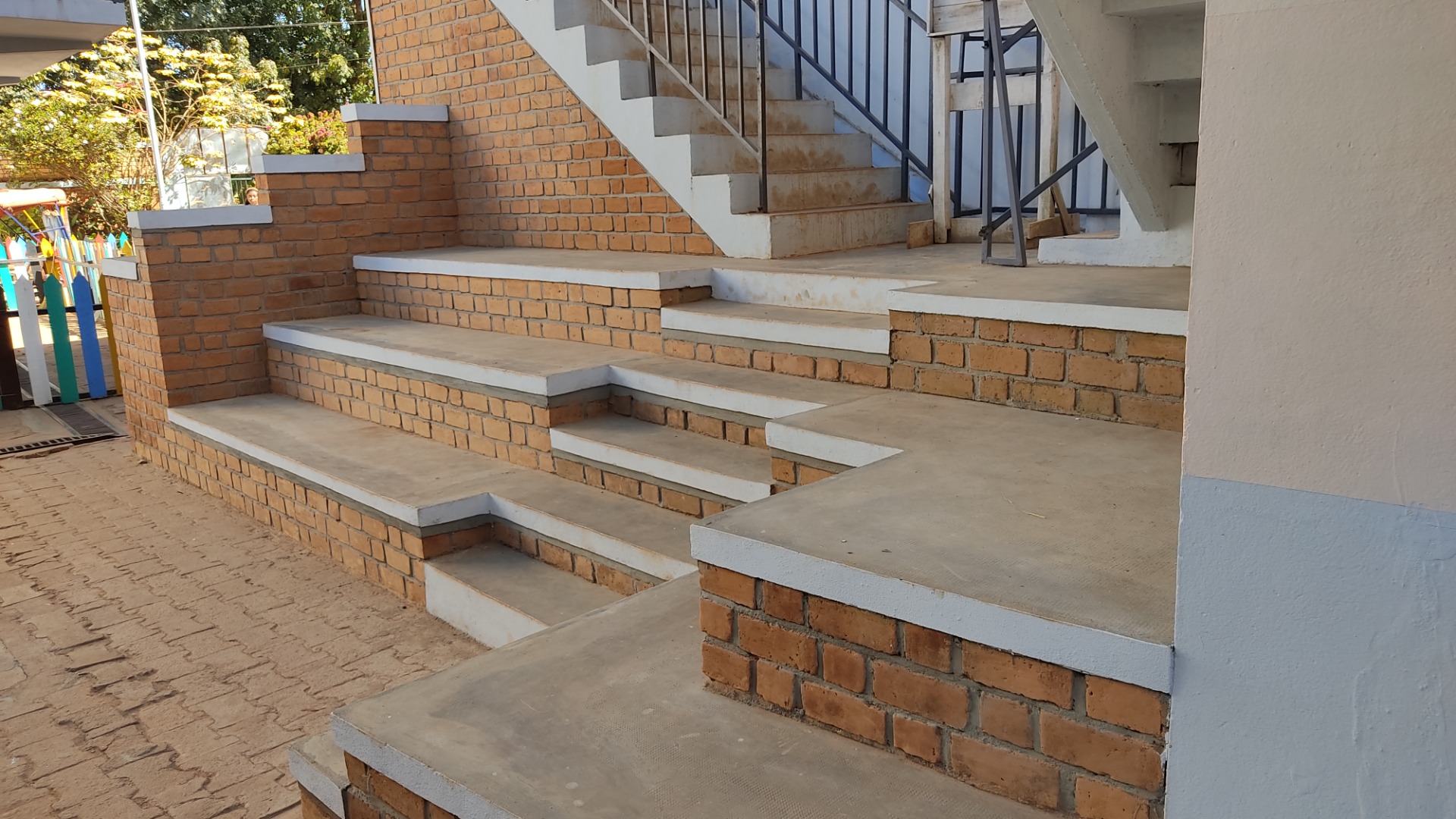 Seating steps placed across from the principal’s office.